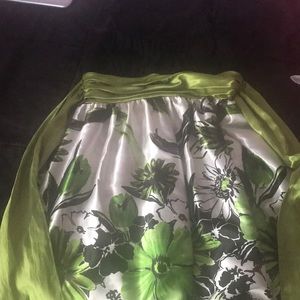 Green and black dress